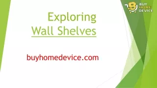 Exploring Wall Shelves