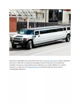 Hummer Limo Service