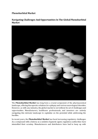 Phenobarbital Market