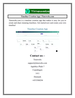 Timeline Creation App