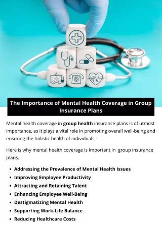 The Importance of Mental Health Coverage in Group Insurance Plans