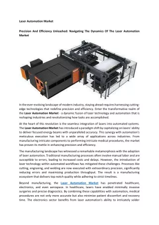 Laser Automation Market