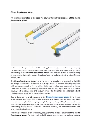 Plasma Resectoscope Market PDF