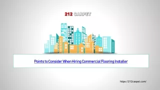 Points to Consider When Hiring Commercial Flooring Installer