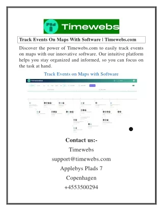 Track Events On Maps With Software Timewebs