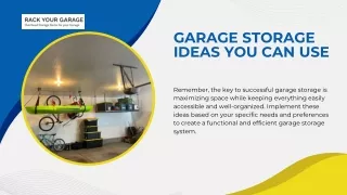 Garage Storage Ideas You Can Use