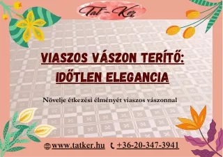 Viaszos vászon terítő: Időtlen elegancia - Infogram