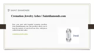 Cremation Jewelry Ashes  Saintdiamonds.com