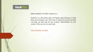 Ethical Hackers For Hire   hackvist.co