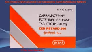 Zen Retard Tablets (Generic Carbamazepine Extended Release Tablets)