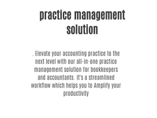 practice managemnet solution