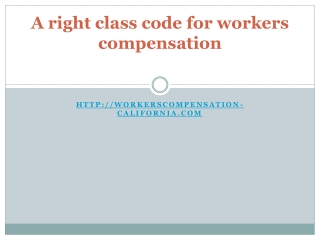 A right class code for workers compensation