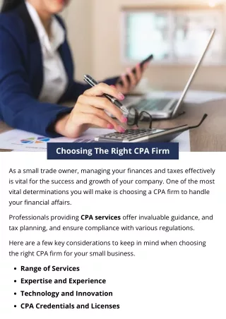 Choosing The Right CPA Firm