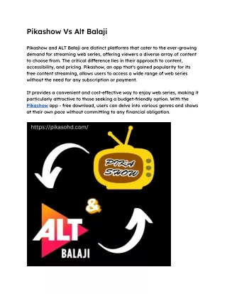 Pikashow Vs Alt Balaji