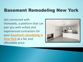 Basement Remodeling New York