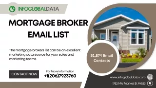 Mortgage Broker Email List - InfoGlobalData