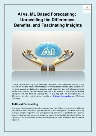 AI vs. ML Based Forecasting