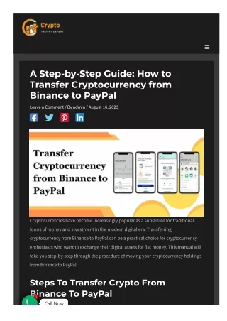 How to Transfer Cryptocurrency from Binance to PayPal