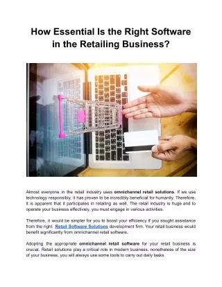 How Essential Is the Right Software in the Retailing Business