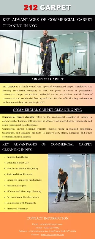 Key Advantages of Commercial Carpet Cleaning in NYC
