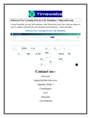 Software For Creating Private Life Timelines Timewebs