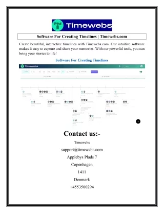 Software For Creating Timelines  Timewebs