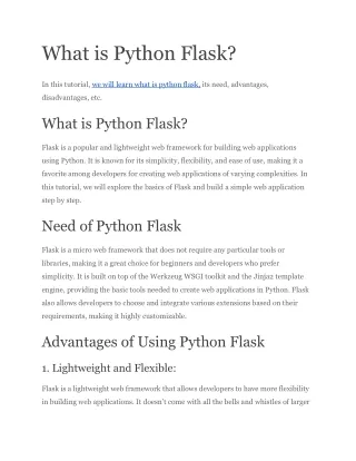 What is Python Flask