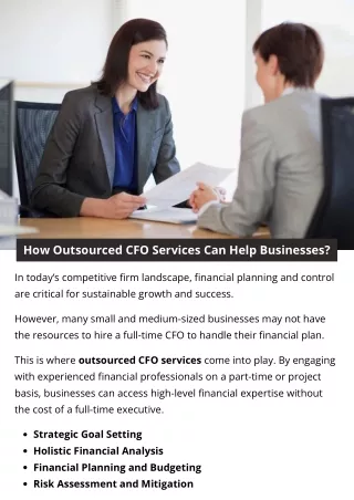 How Outsourced CFO Services Can Help Businesses?