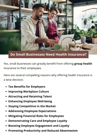 Do Small Businesses Need Health Insurance?