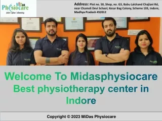 Best physiotherapy center in Indore