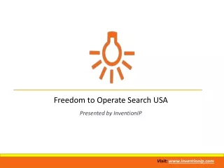 Freedom to Operate Search in the USA | InventionIP