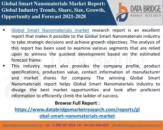 Smart Nanomaterials -Chemical Material