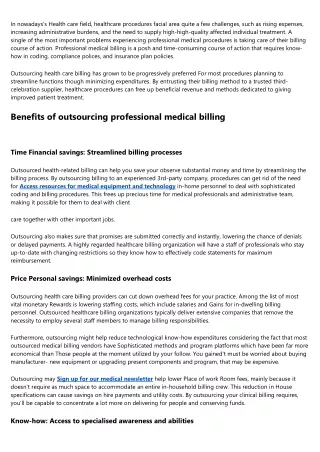 How Outsourced Medical Billing Can Save Your Practice Time and Money