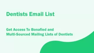 Dentists Email List