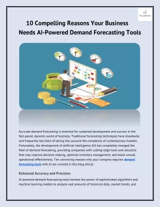 10 Compelling Reasons Your Business Needs AI-Powered Demand Forecasting Tools