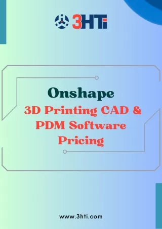 Onshape 3D Printing CAD & PDM Software Pricing