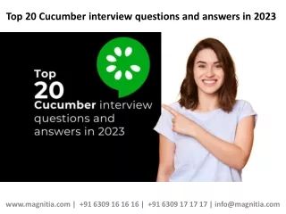 Top 20 Cucumber interview questions and answers in 2023