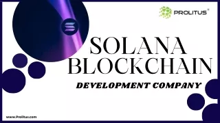 Solana Blockchain Development company  Prolitus