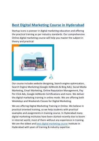 Best Digital Marketing Course in Hyderabad