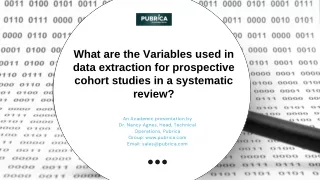 What are the Variables used in data extraction for prospective cohort studies in a systematic review