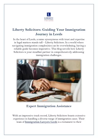 Immigration Lawyers Leeds Liberty Solicitors