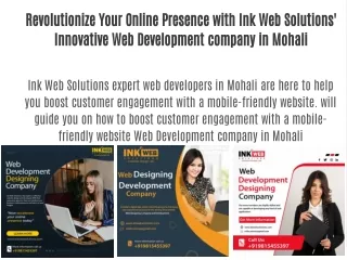 Revolutionize Your Online Presence with Ink Web Solutions' Innovative Web Development company in Mohali