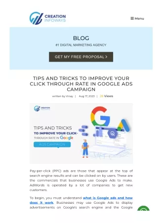 Tips for Increasing Your CTR in Google Ads Campaign
