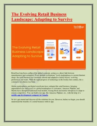 The Evolving Retail Business Landscape-Adapting to Survive