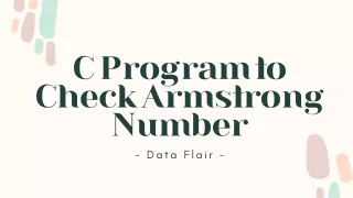 C Program to Check Armstrong Number