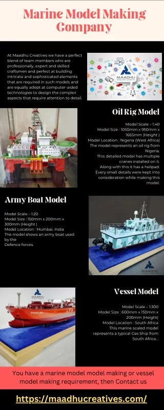 Maadhu Creatives - Marine Model Making Company in India