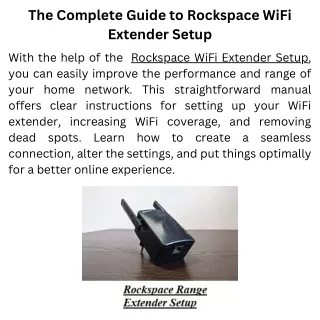 The Complete Guide to Rockspace WiFi Extender Setup