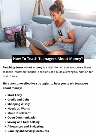 How To Teach Teenagers About Money?