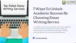 7 Ways To Unlock Academic Success By Choosing Essay Writing Service