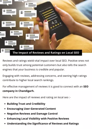 The Impact of Reviews and Ratings on Local SEO